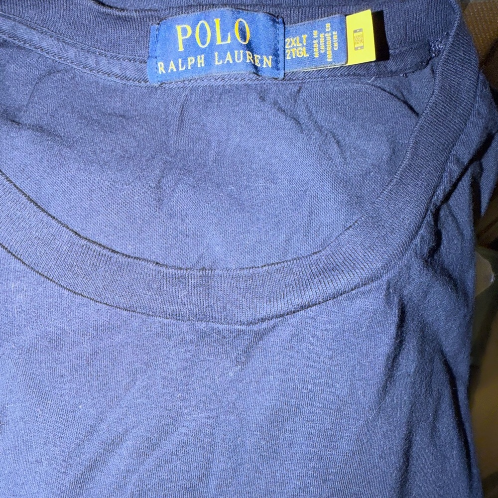 Polo by Ralph Lauren Polo Bear Big and Tall navy blue Tee - Picture 4 of 4